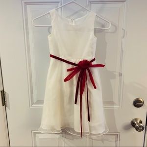 White flower girl dress